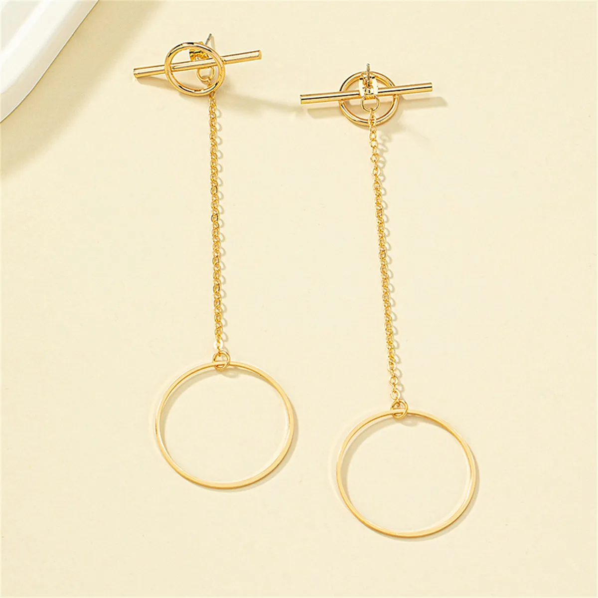 18K Gold-Plated Circle Bar Ear Jackets
