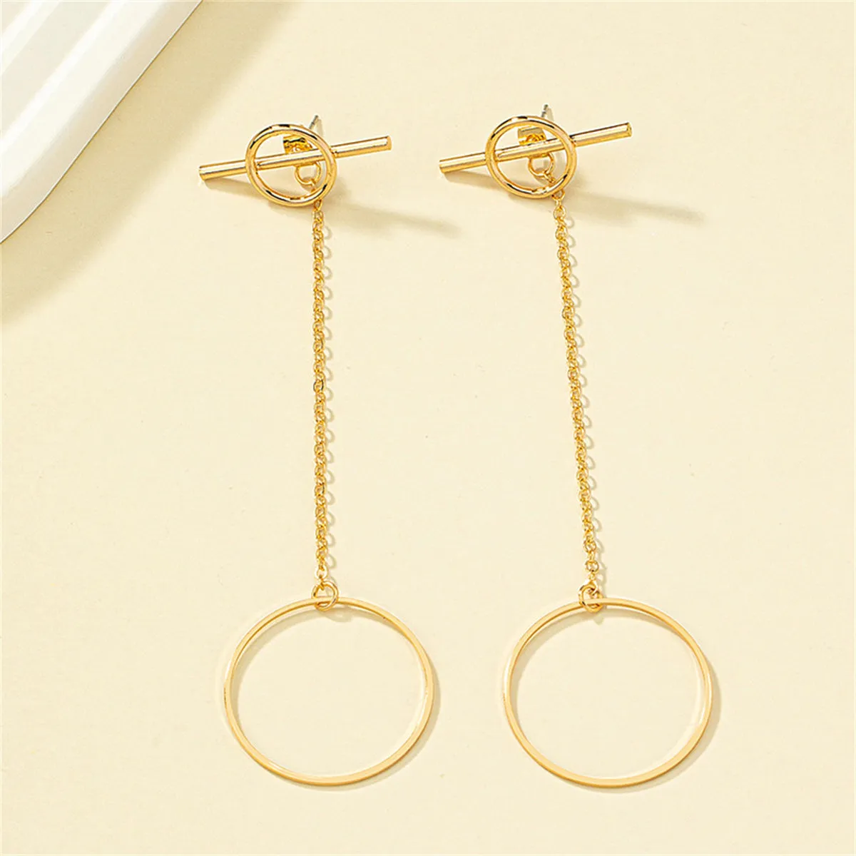 18K Gold-Plated Circle Bar Ear Jackets