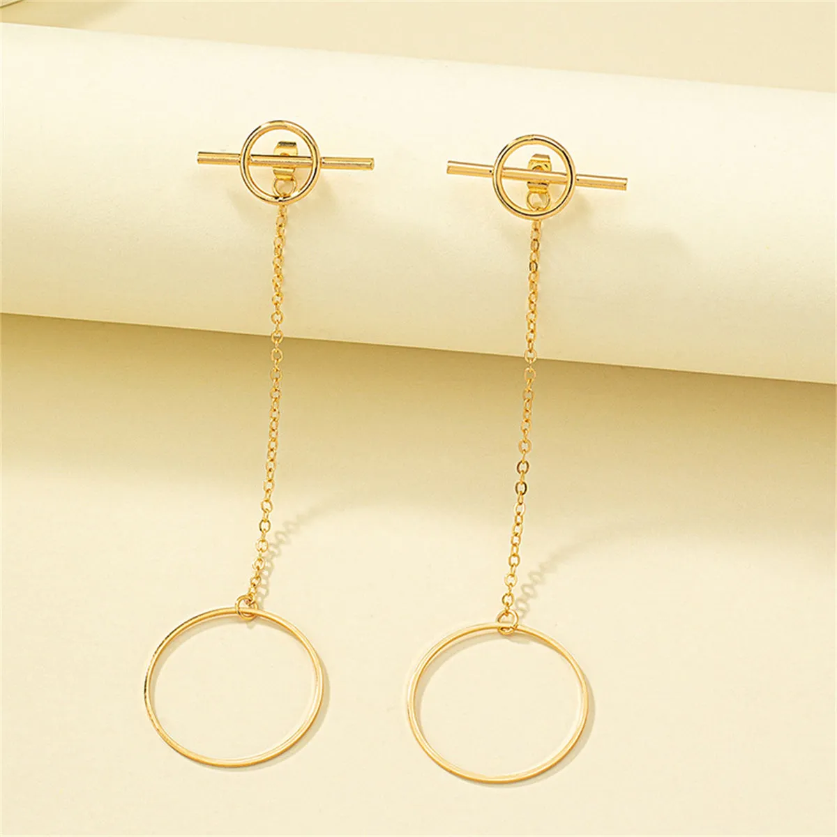18K Gold-Plated Circle Bar Ear Jackets