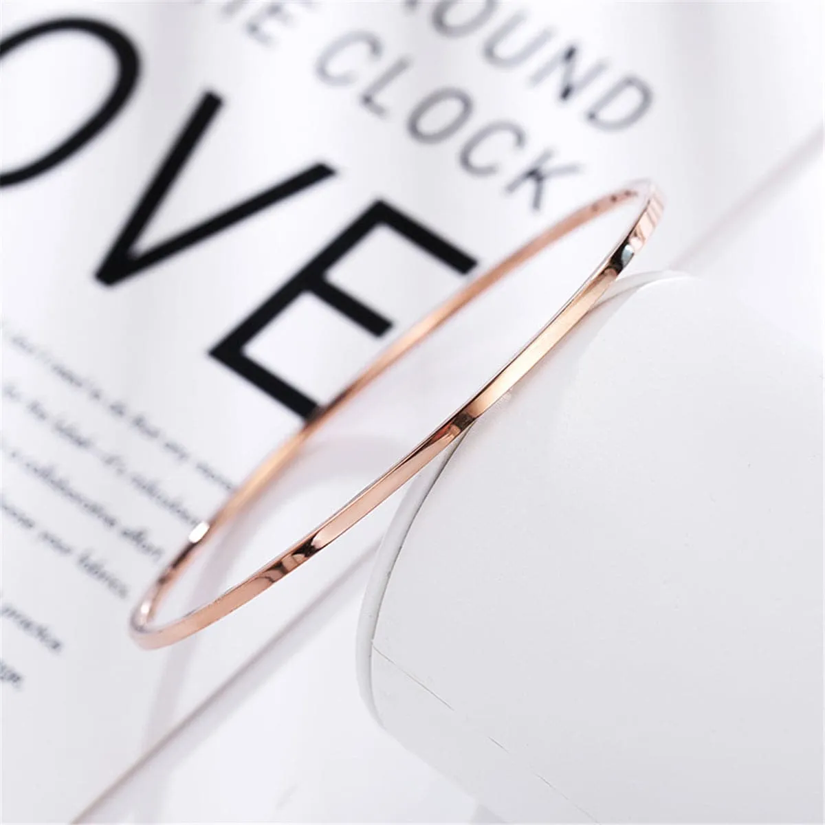 18K Rose Gold-Plated Stackable Bangle - Set Of Six