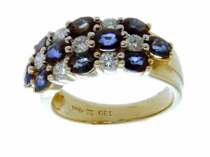 3.00ct Sapphire & Diamond Band Ring