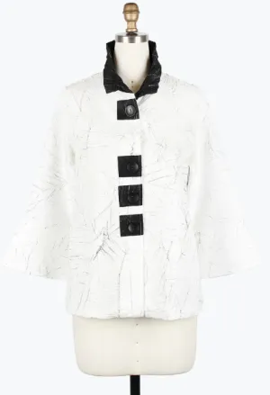 4951 - Seamless Crinkled Button Patch Jacket