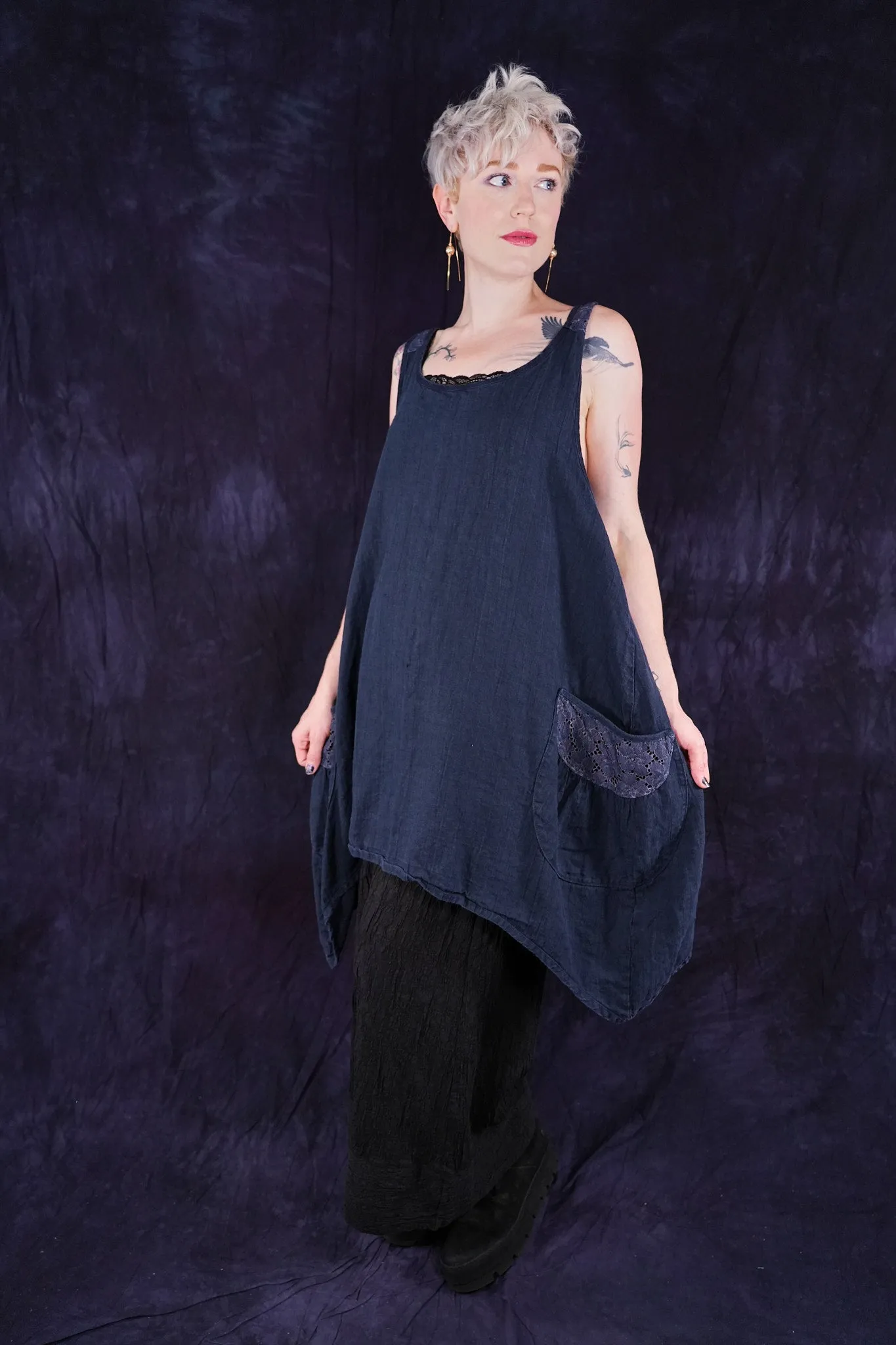 6182L Lace Pinafore Ink-U