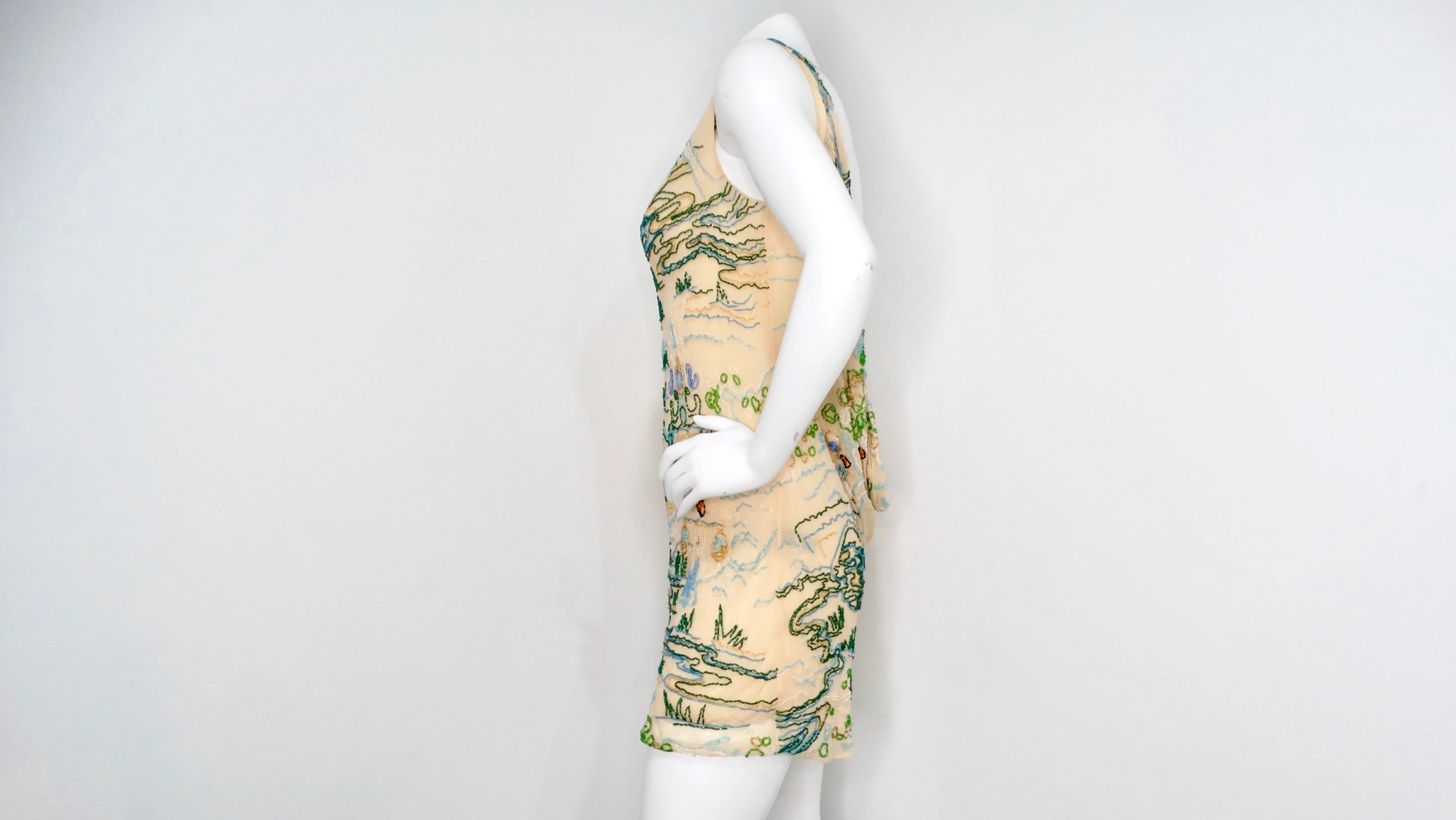 Agent Provocateur Soiree 2014 Emiko Silk Chiffon Hand Embroidered Beaded Dress