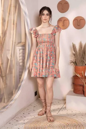 Alexia - Short Ruffle Sleeve Dress