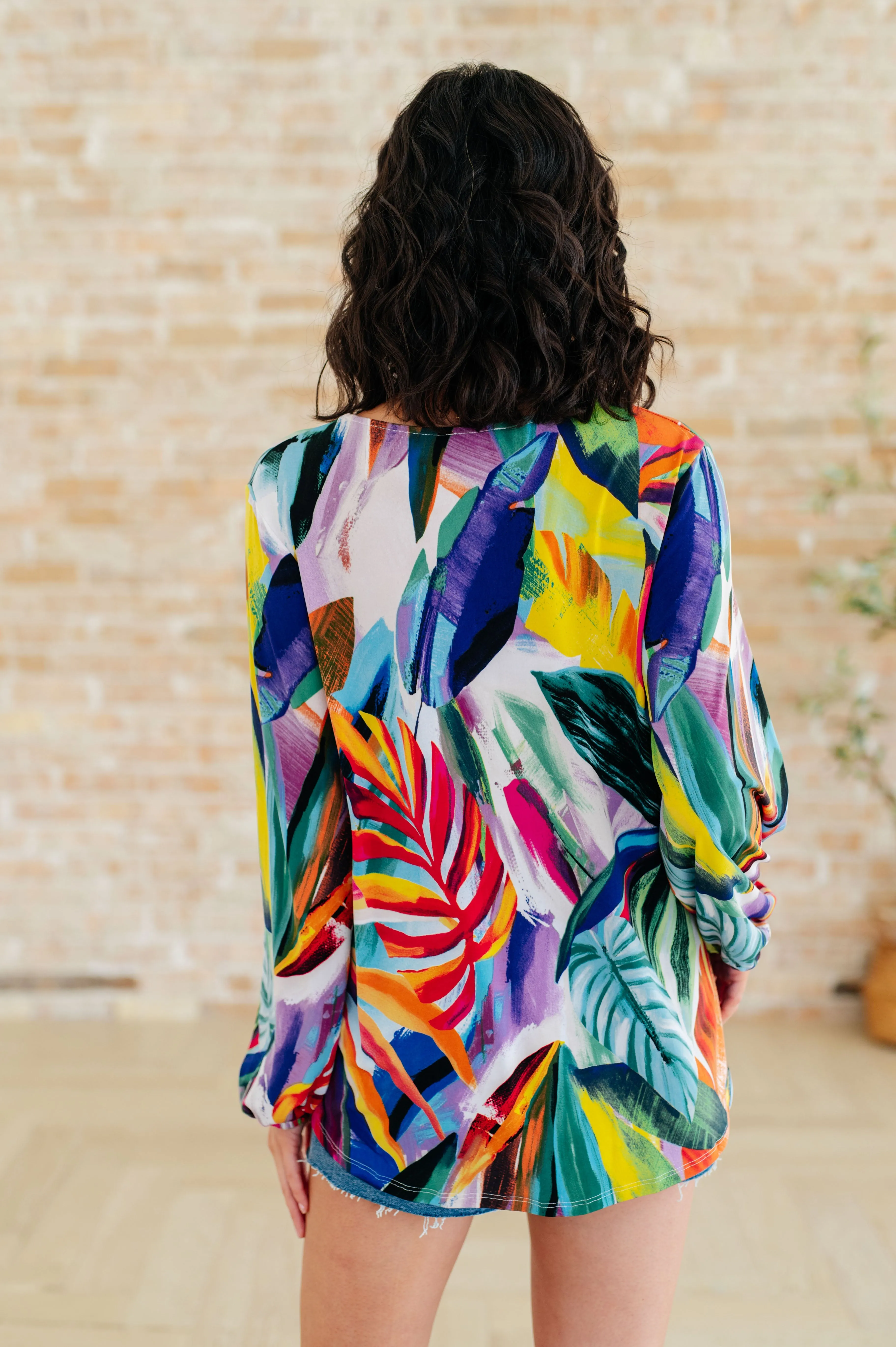 All Over the World Scoop Neck Blouse