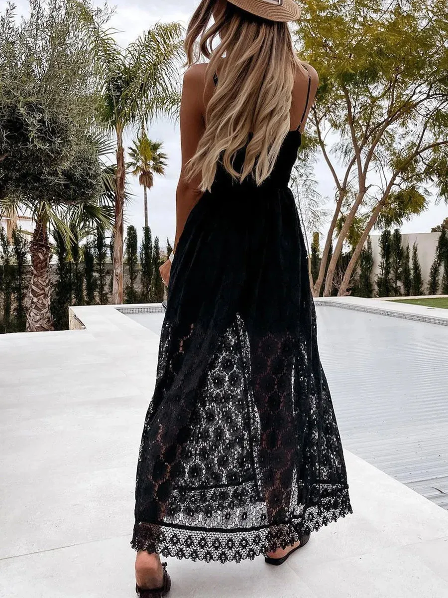 Amara – Floral Lace Beach Dress for Women