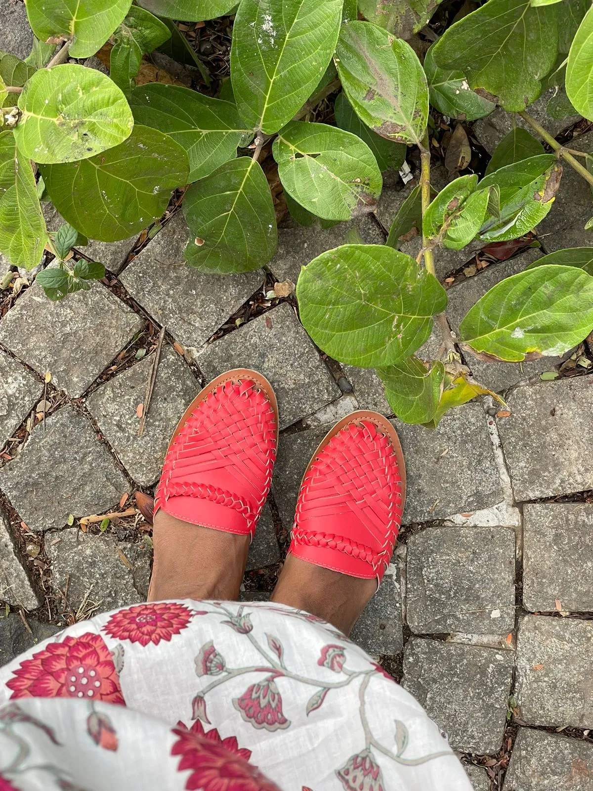 Amurra Red Huarache Mules