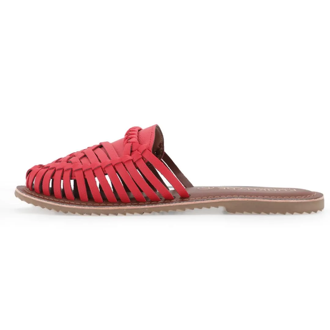Amurra Red Huarache Mules