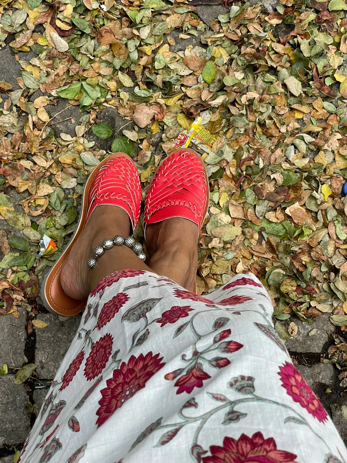 Amurra Red Huarache Mules