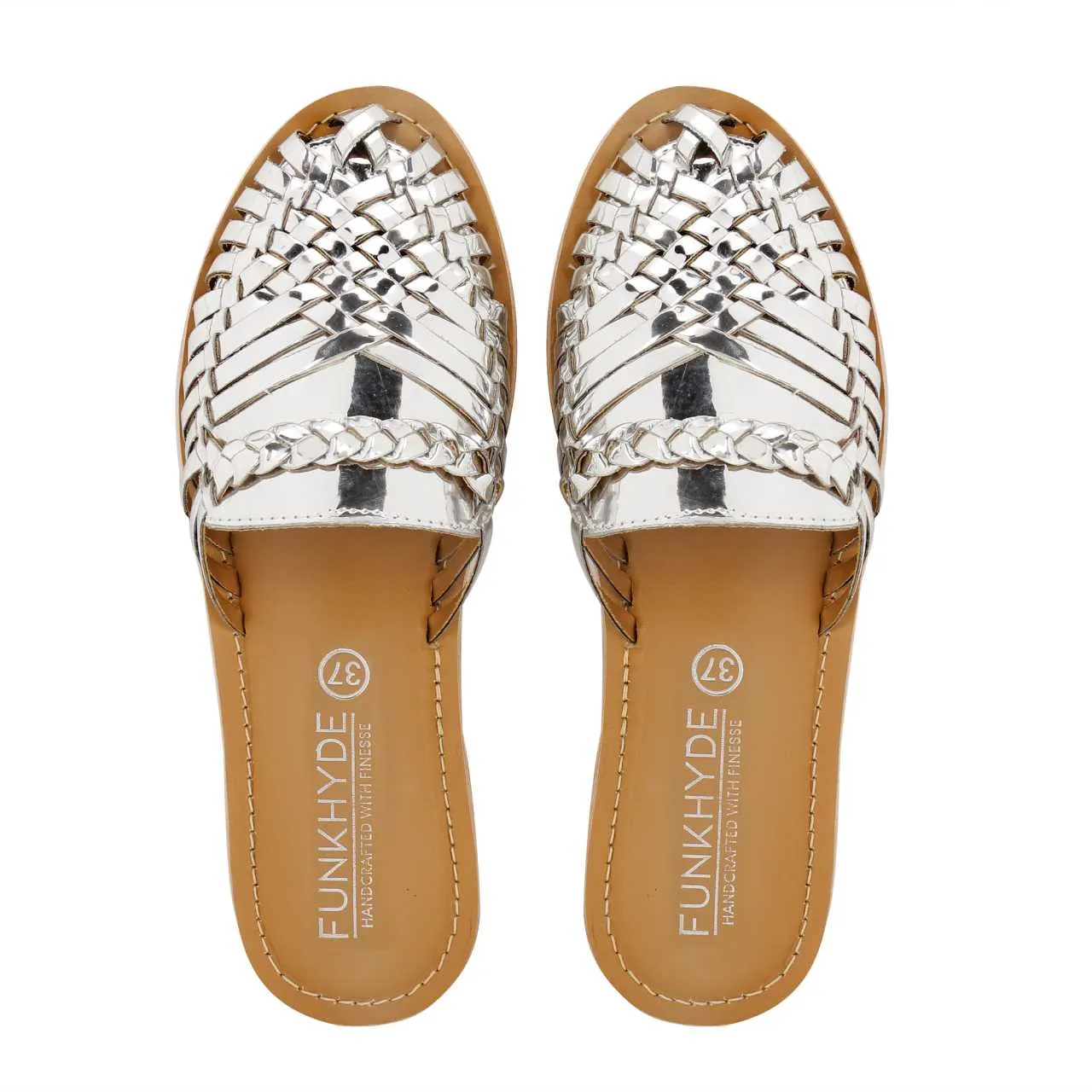 Amurra Silver Huarache Mules