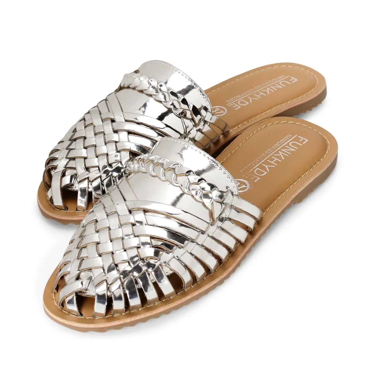 Amurra Silver Huarache Mules