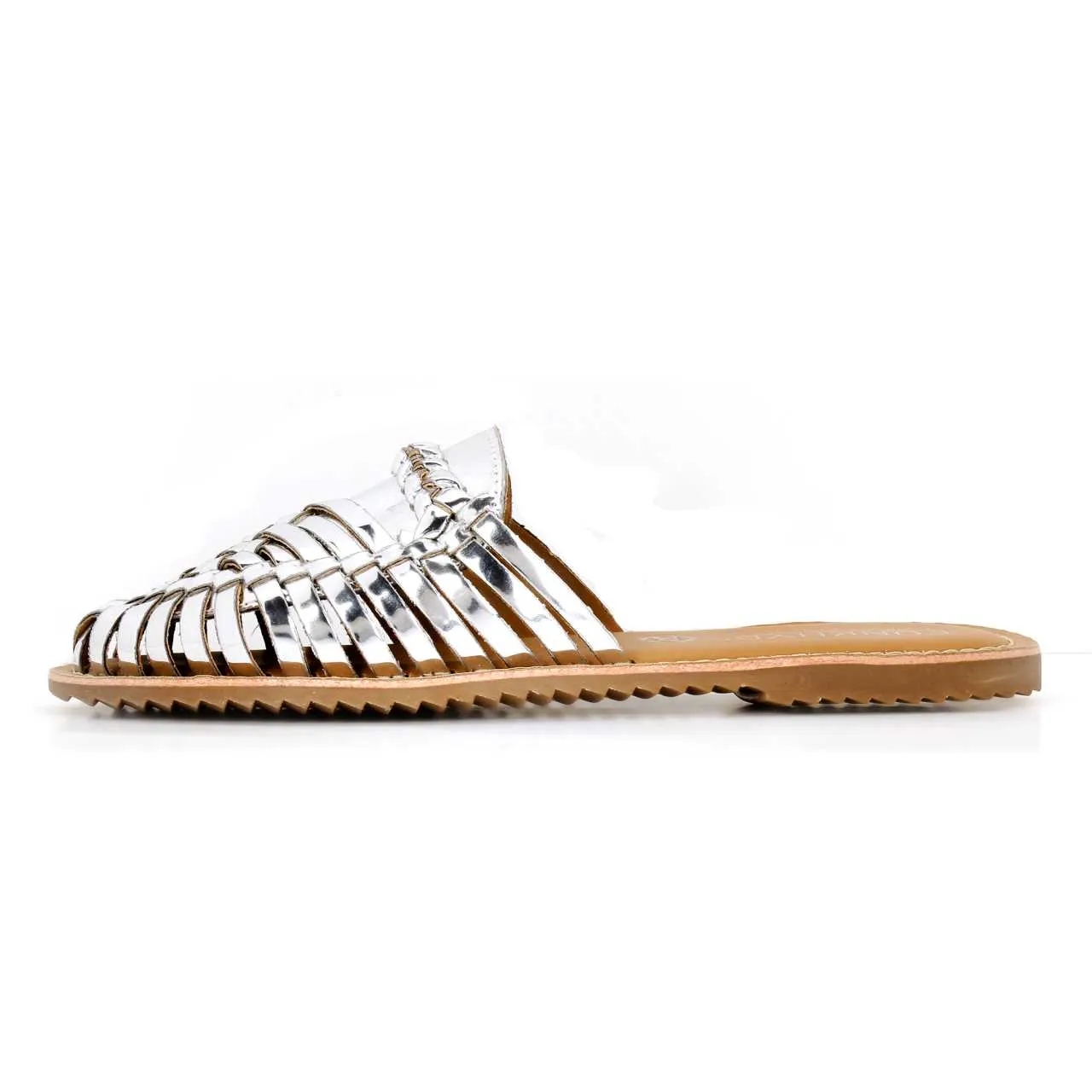 Amurra Silver Huarache Mules