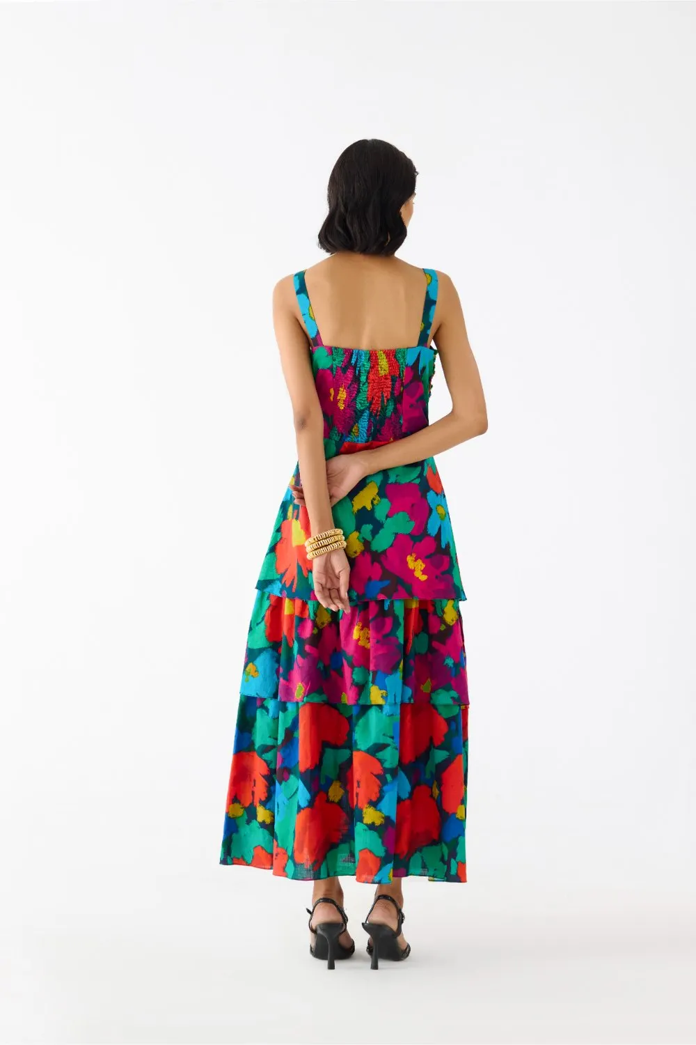 ANIMA BUSTIER TIERED DRESS
