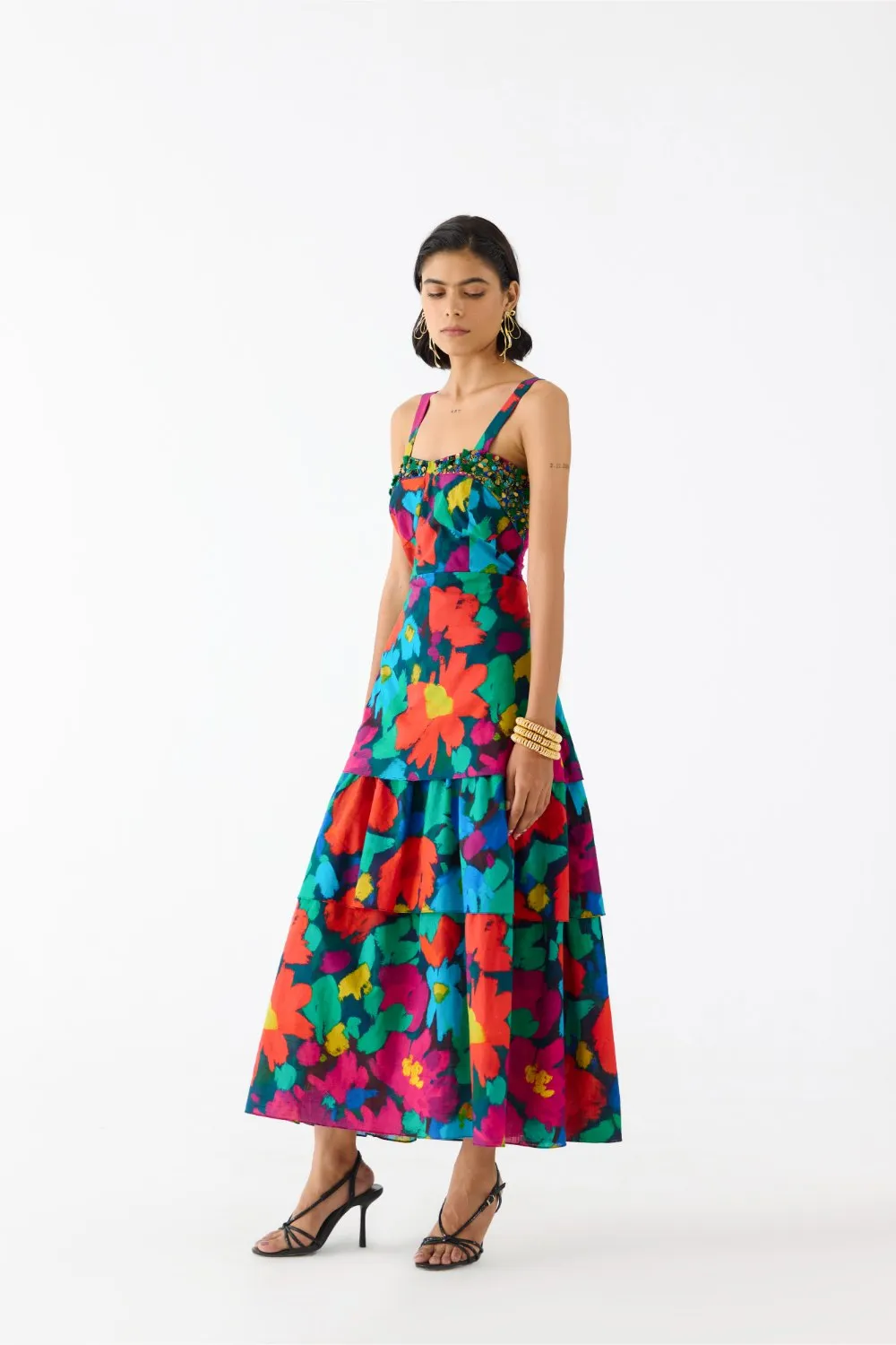 ANIMA BUSTIER TIERED DRESS