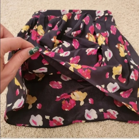Anthropologie Skirt Monet Floral Silk Draped Size Small NWT