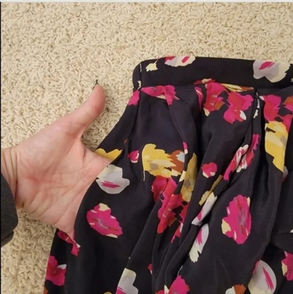 Anthropologie Skirt Monet Floral Silk Draped Size Small NWT