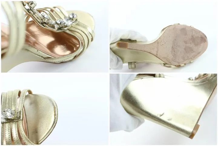 Badgley Mischka Crystal Strappy Wedges 12mz0713