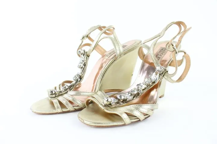 Badgley Mischka Crystal Strappy Wedges 12mz0713