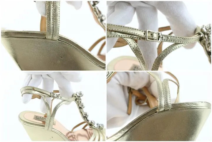 Badgley Mischka Crystal Strappy Wedges 12mz0713