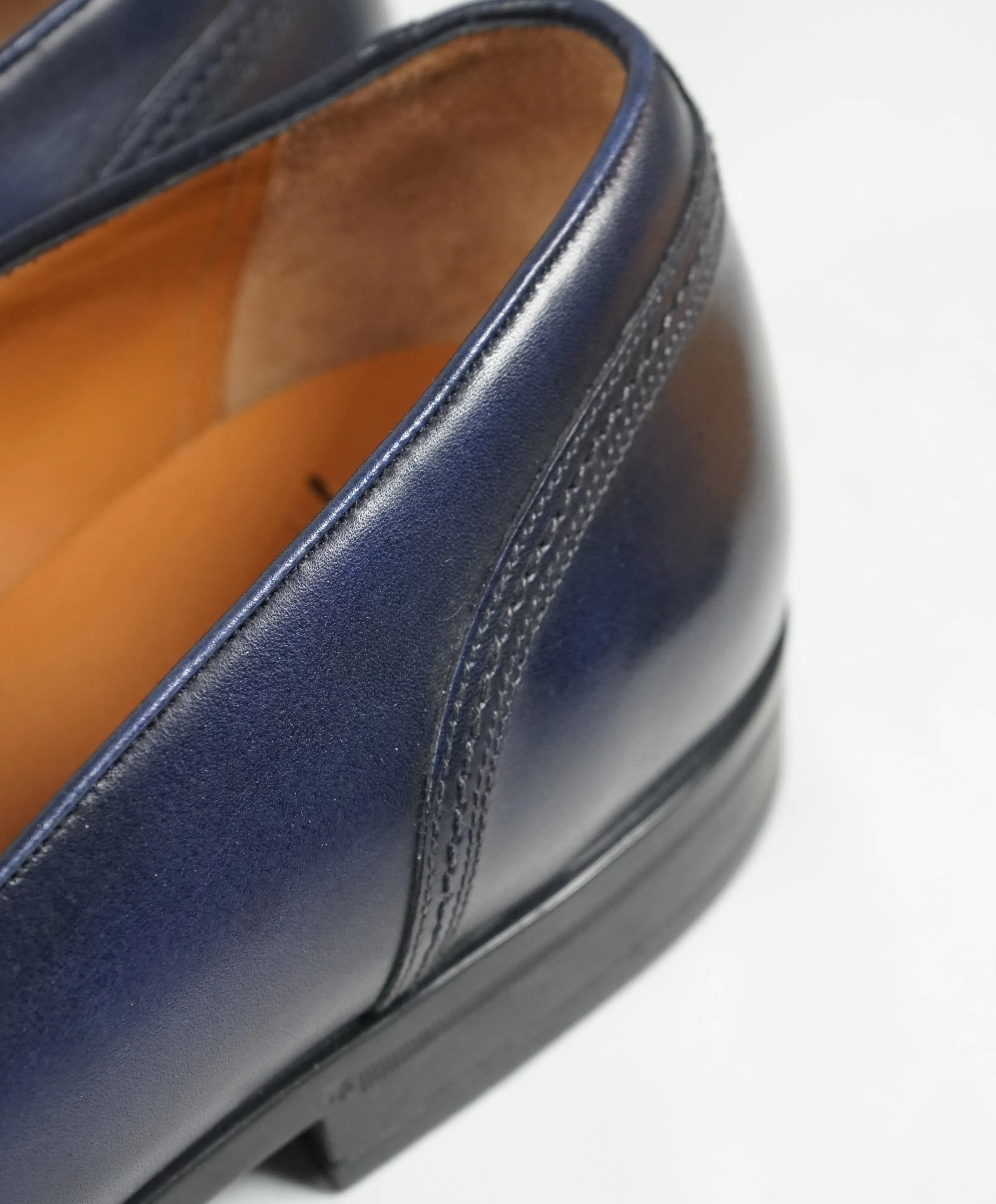 BALLY - “Lavoli” Navy Hand Patina Buckle Loafers - 12