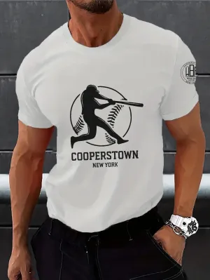 Baseball Player Print T Shirt