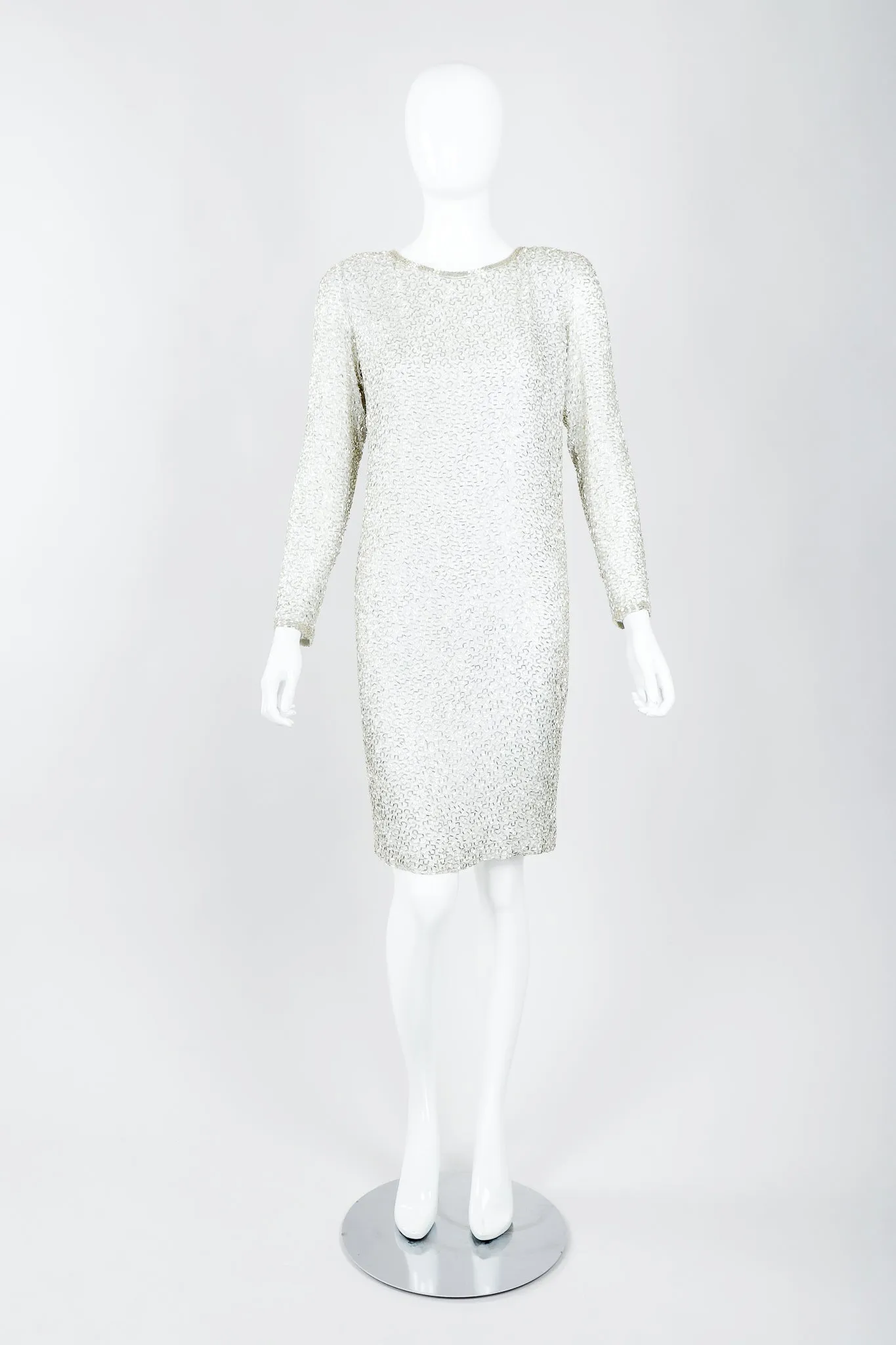 Beaded Cowl Back Dress