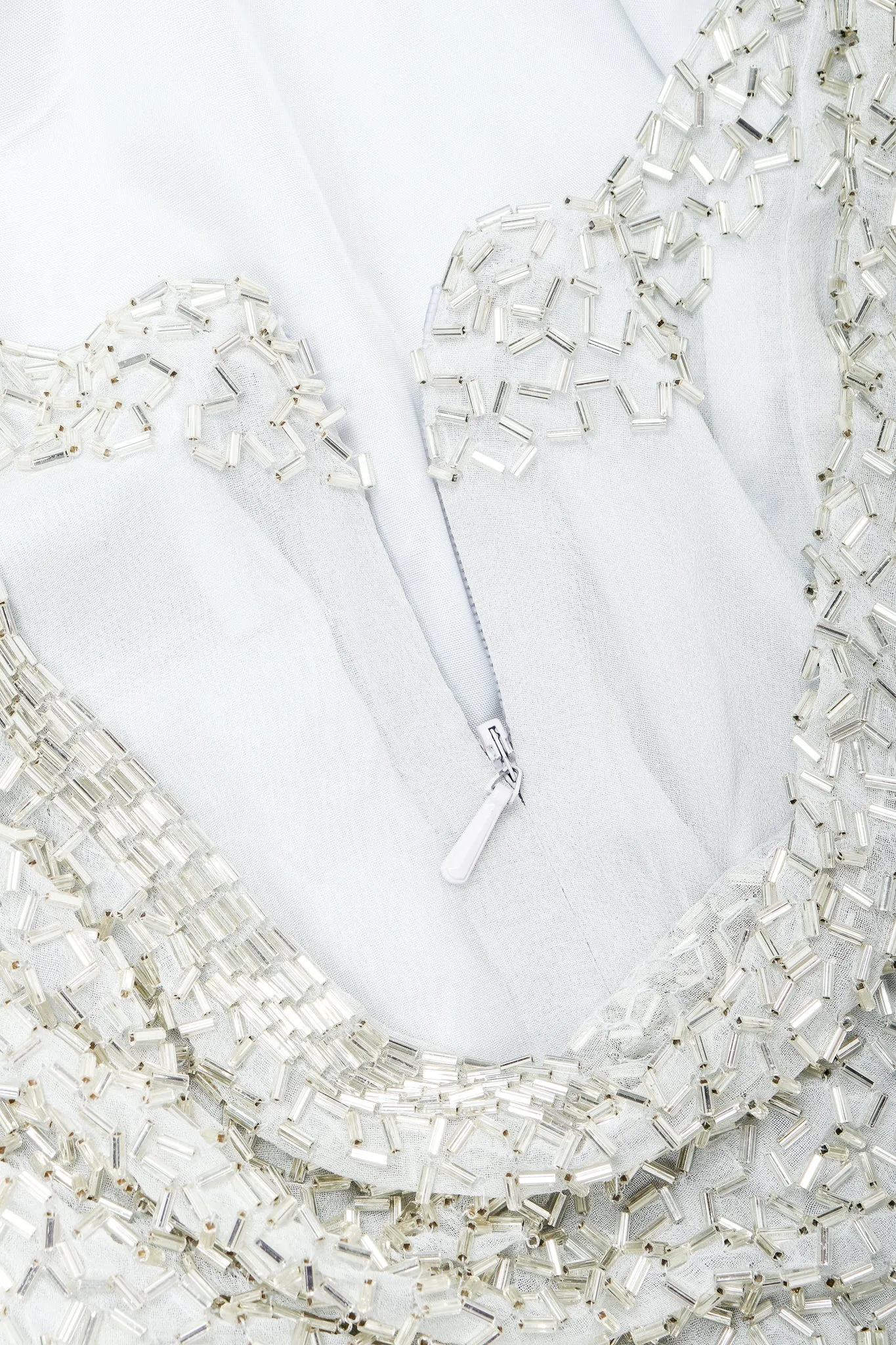 Beaded Cowl Back Dress
