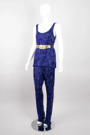 Beaded Silk Tank & Pant Set