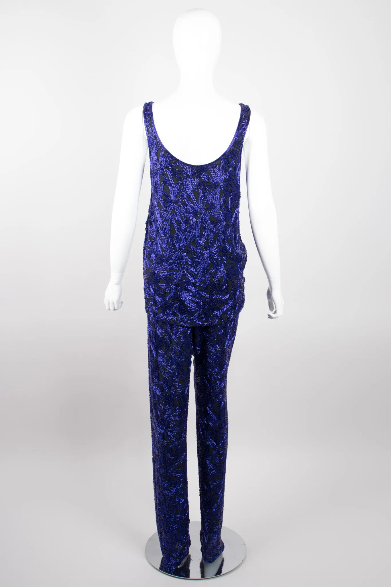 Beaded Silk Tank & Pant Set