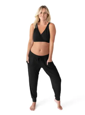 Black Everyday Maternity & Postpartum Lounge Joggers