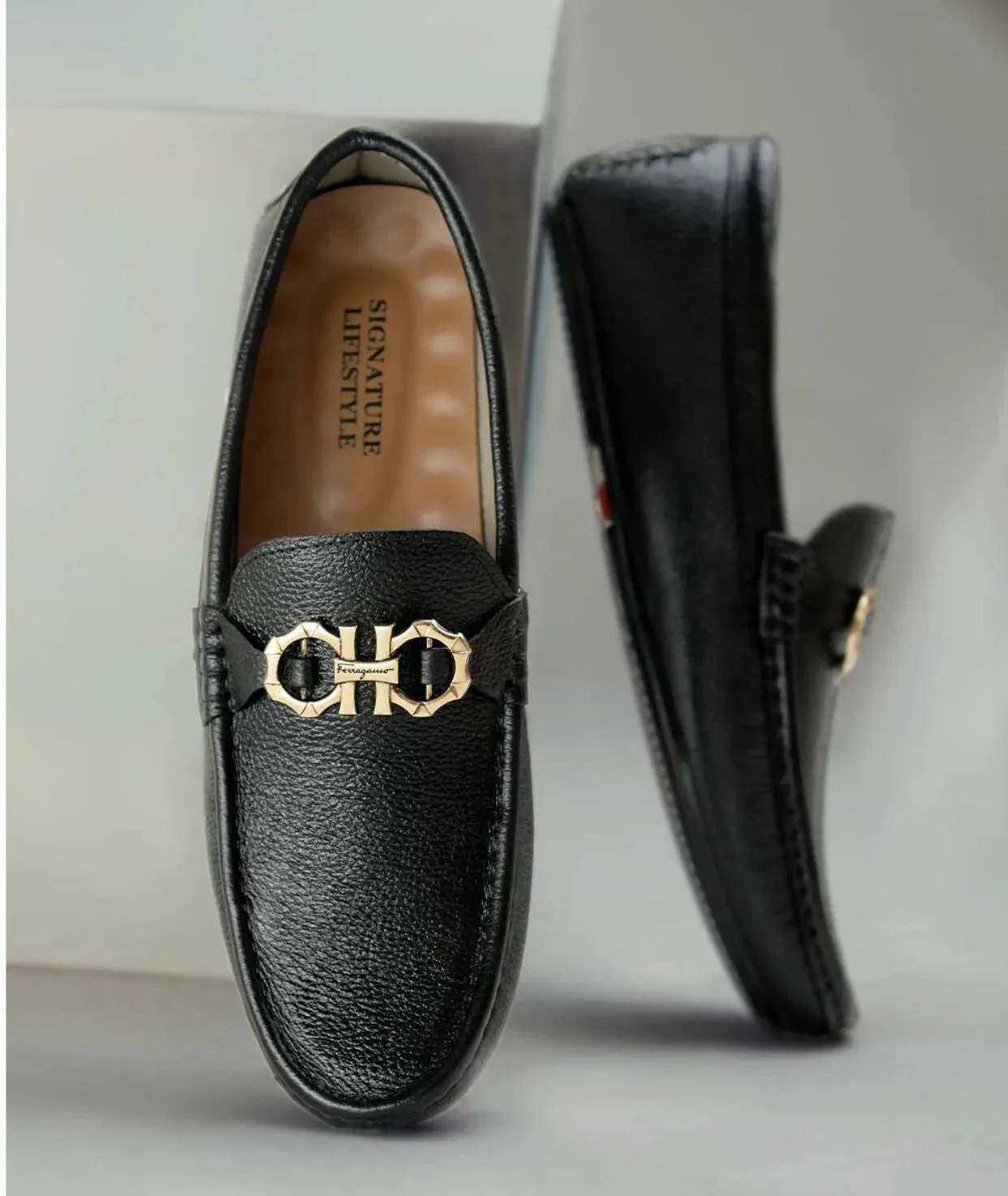 Black Leather Classic Loafer