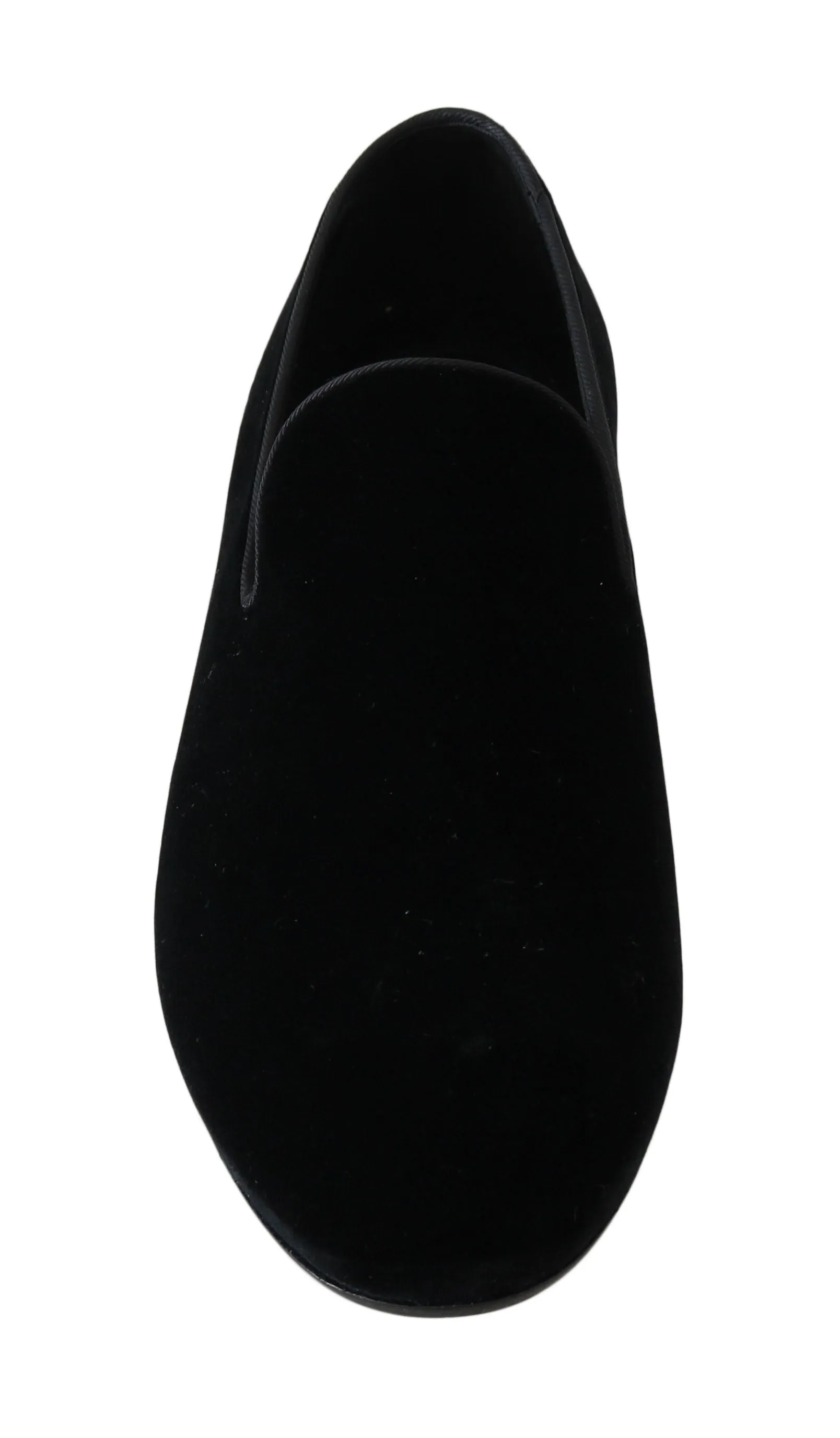 Black Velvet Dress Slip Ons Loafers