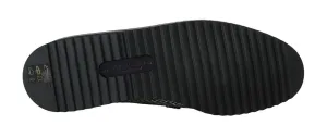 Black White Wool Leather Loafers