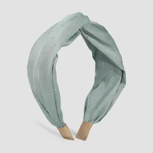 Blue Gray & Cubic Zirconia Knot Hard Headband