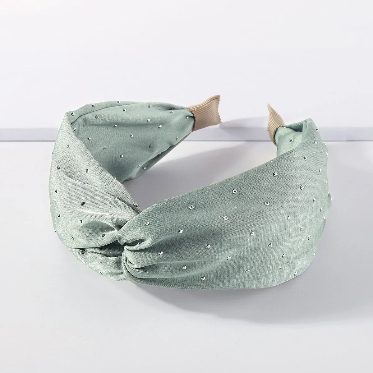Blue Gray & Cubic Zirconia Knot Hard Headband