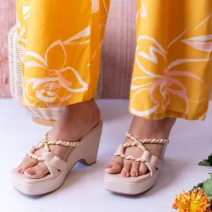 Blush Roped Wedges