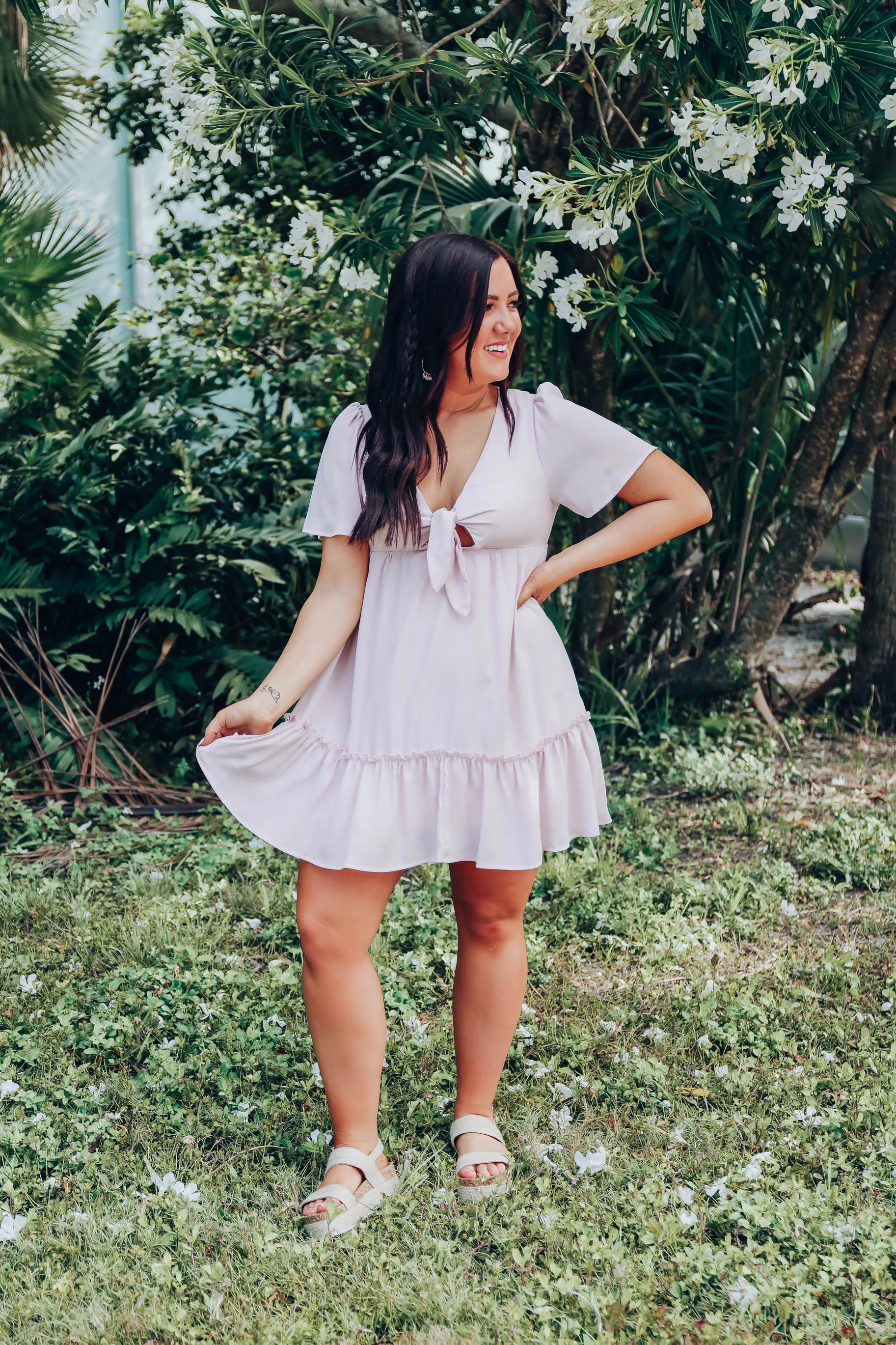 Blushing Chiffon Dress - Lt. Mauve