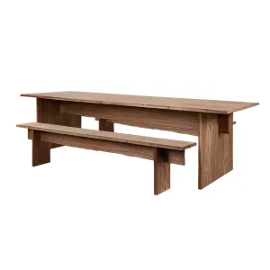 Bookmatch Table 275 cm / 108.3 in   Benches Walnut