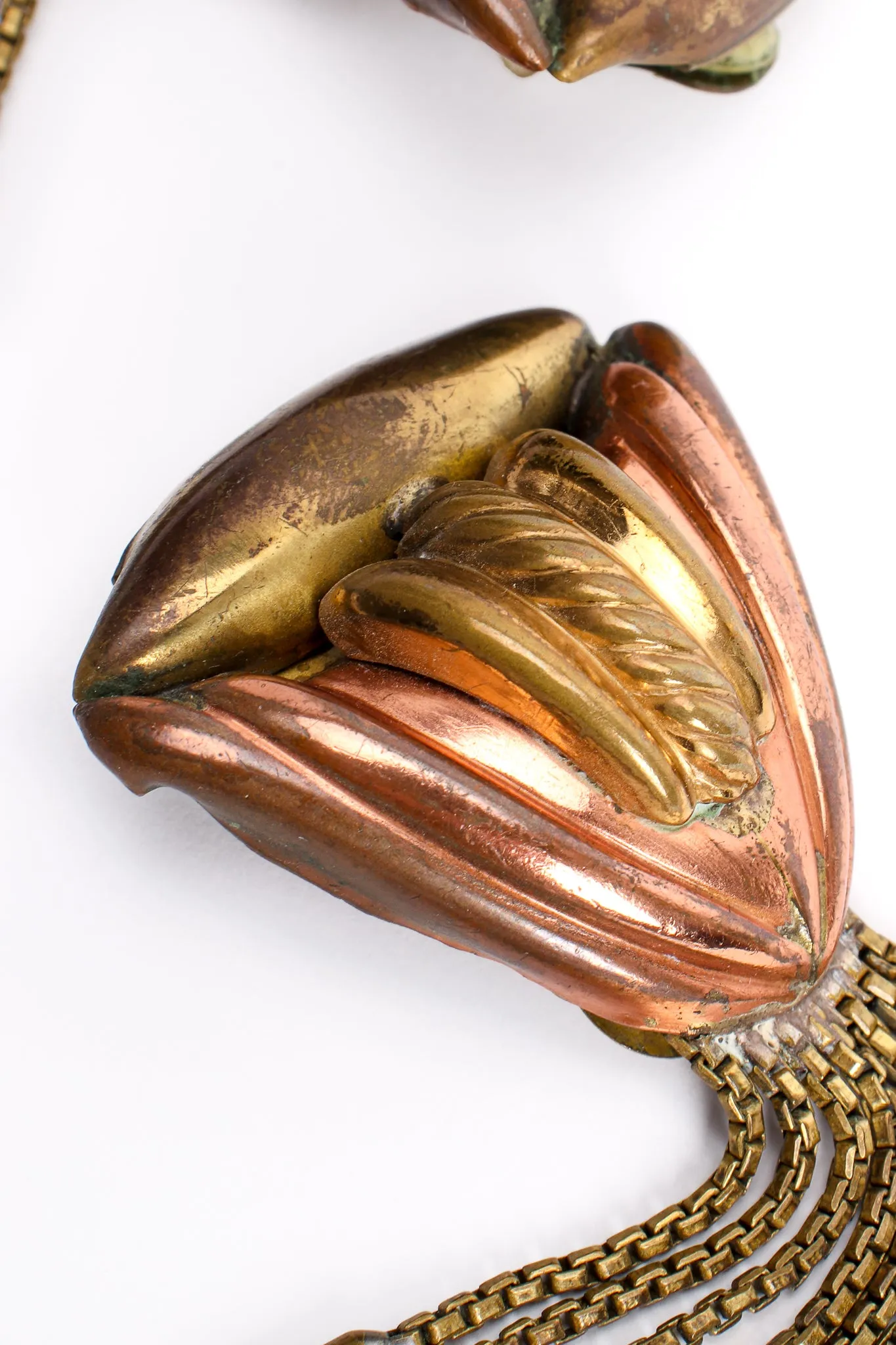 Brass Dagger Fringe Earrings