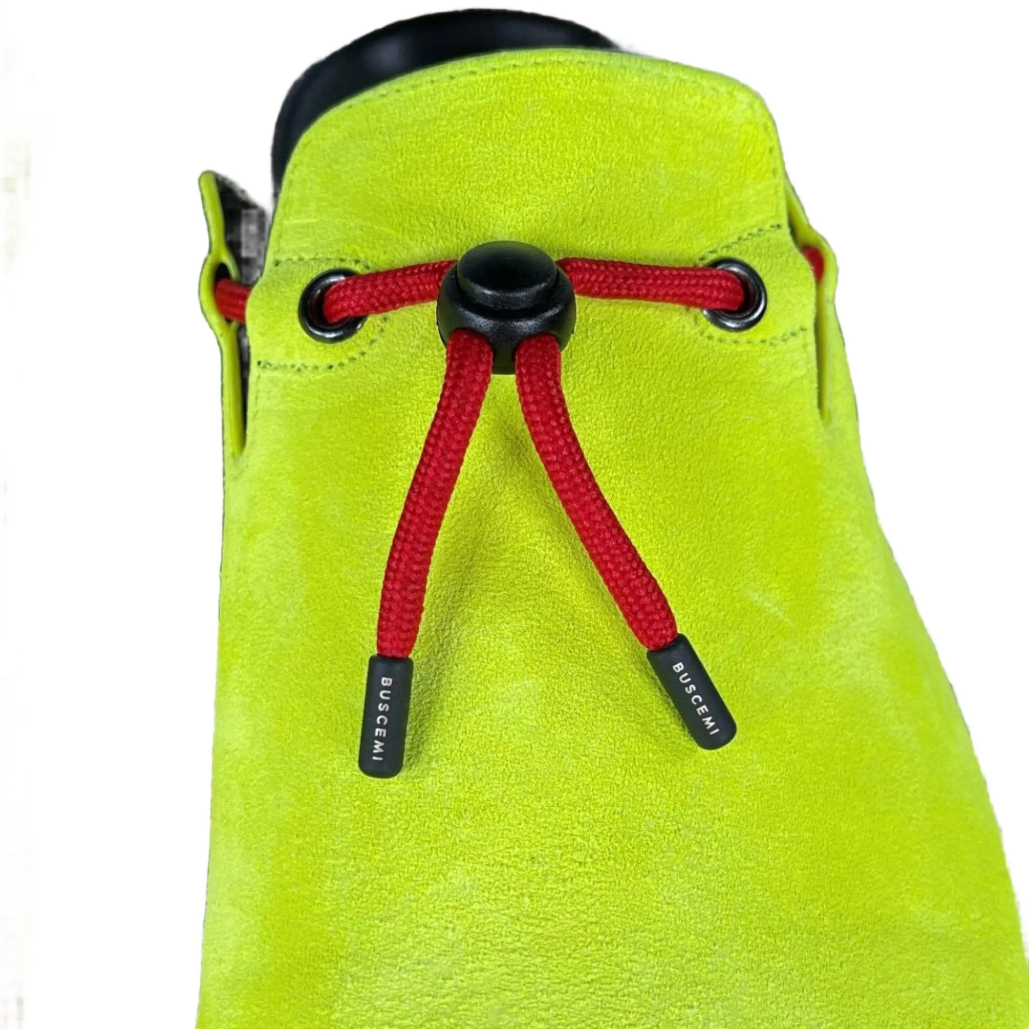 Buscemi Pietro Neon Yellow Suede Slippers