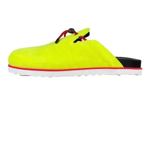 Buscemi Pietro Neon Yellow Suede Slippers