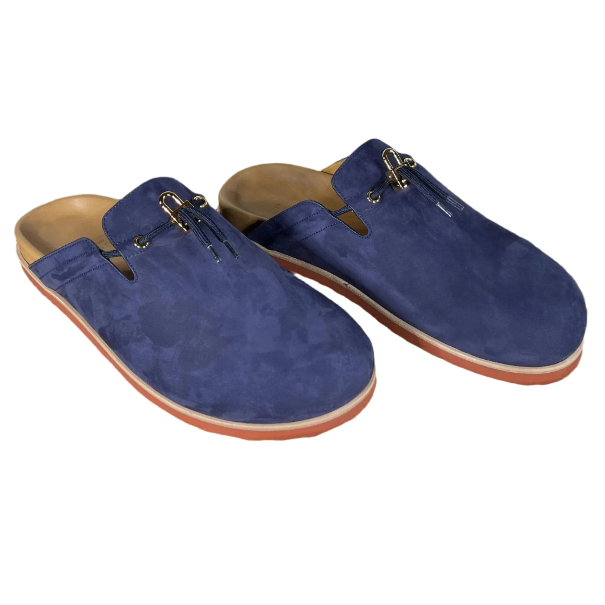 Buscemi Pietro Nubuk Navy Leather Slippers