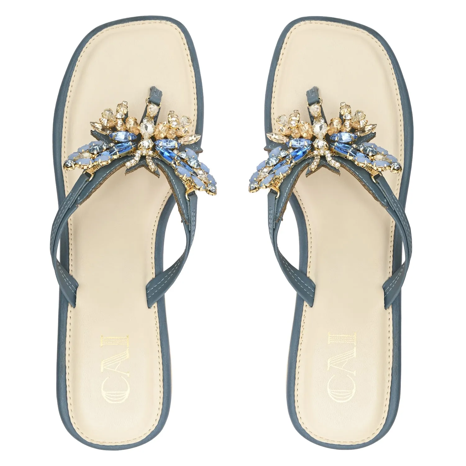 Butterfly Blue Wedges