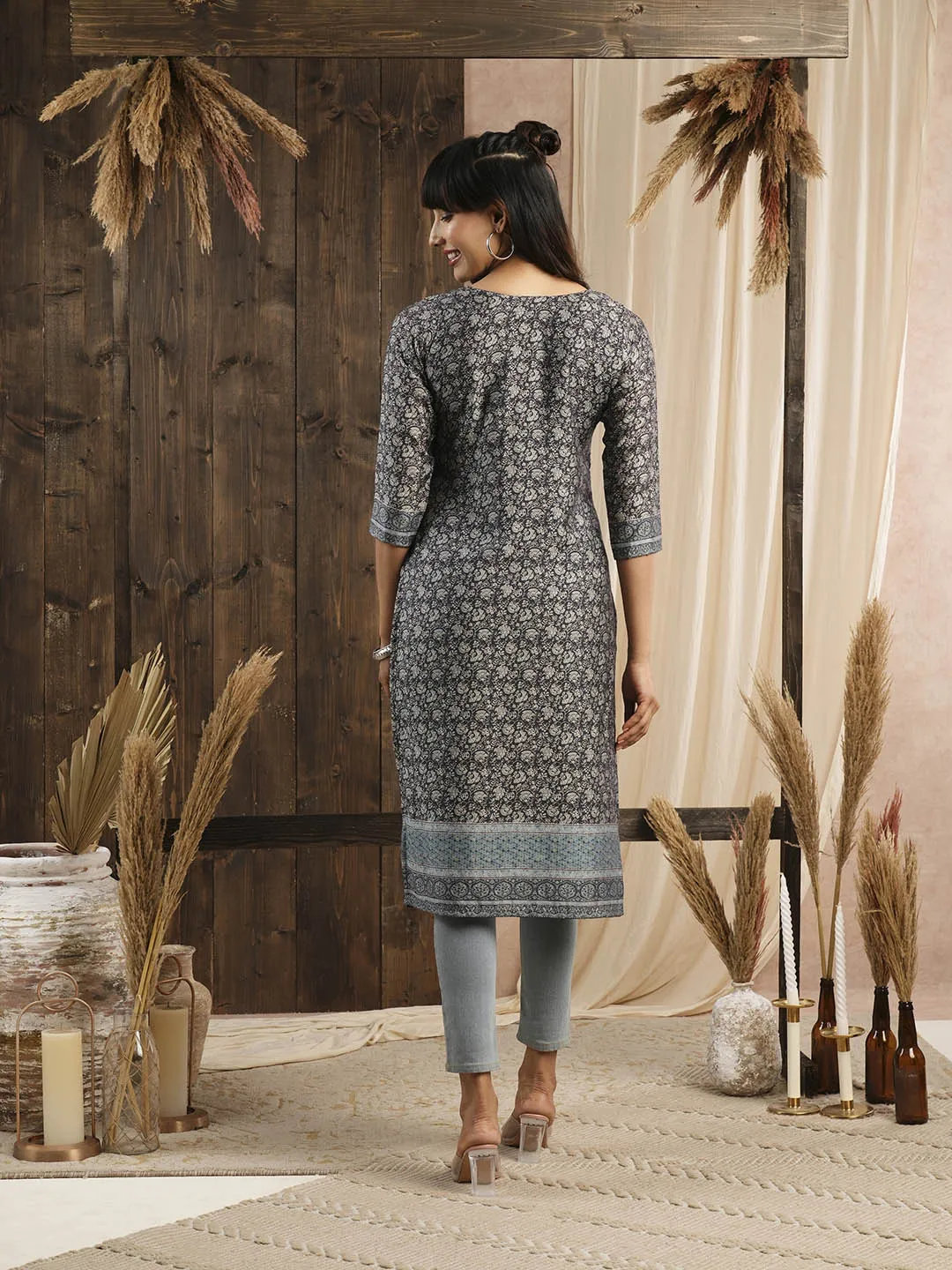 Buy Purple Muslin Kurta for Women's Casual Wear Online - Zola