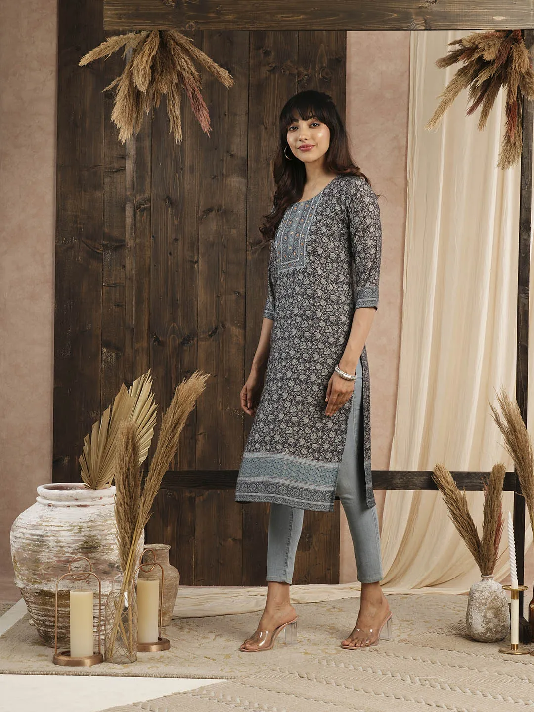 Buy Purple Muslin Kurta for Women's Casual Wear Online - Zola