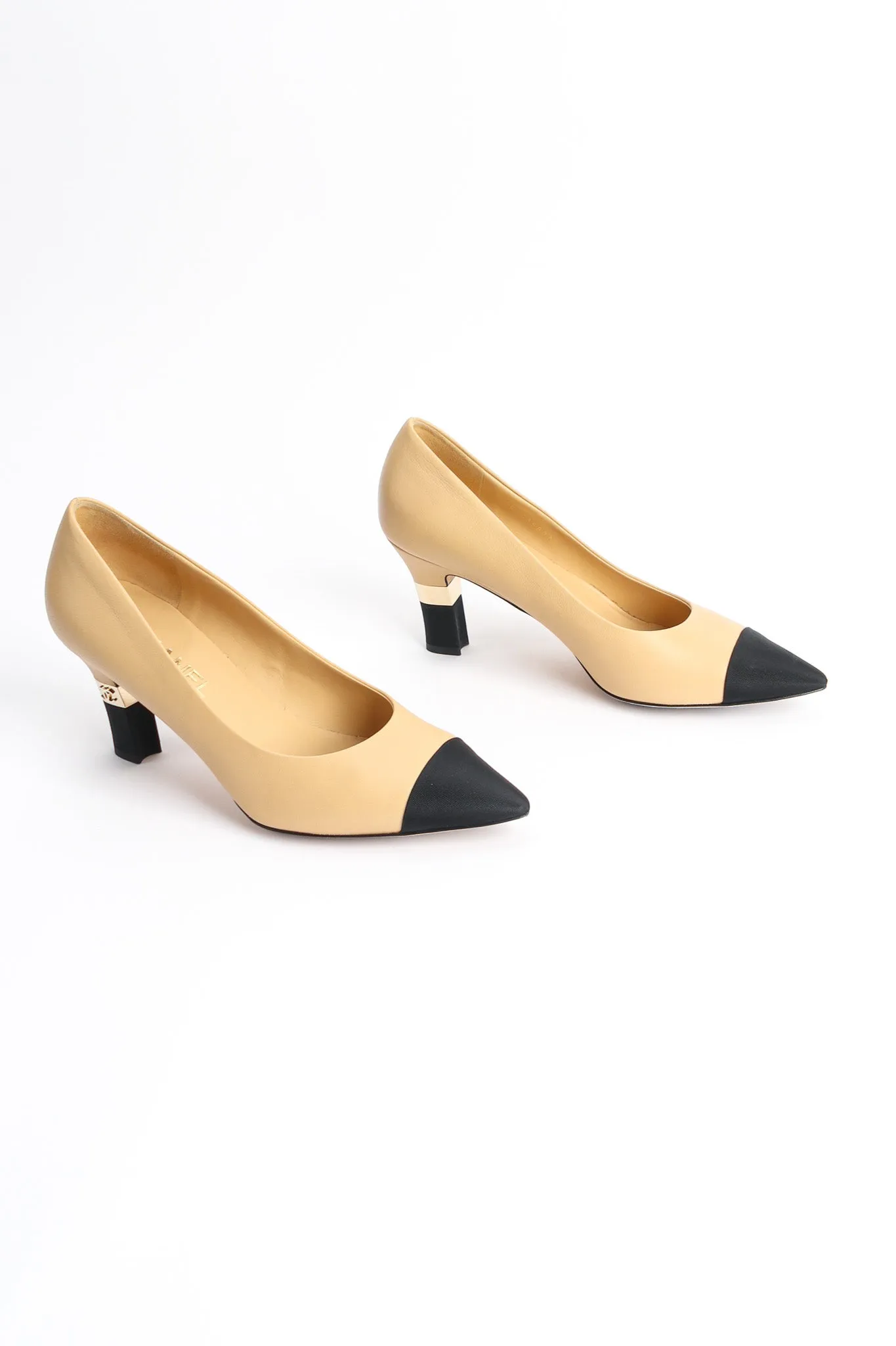 Cap Toe Lambskin Leather CC Heels