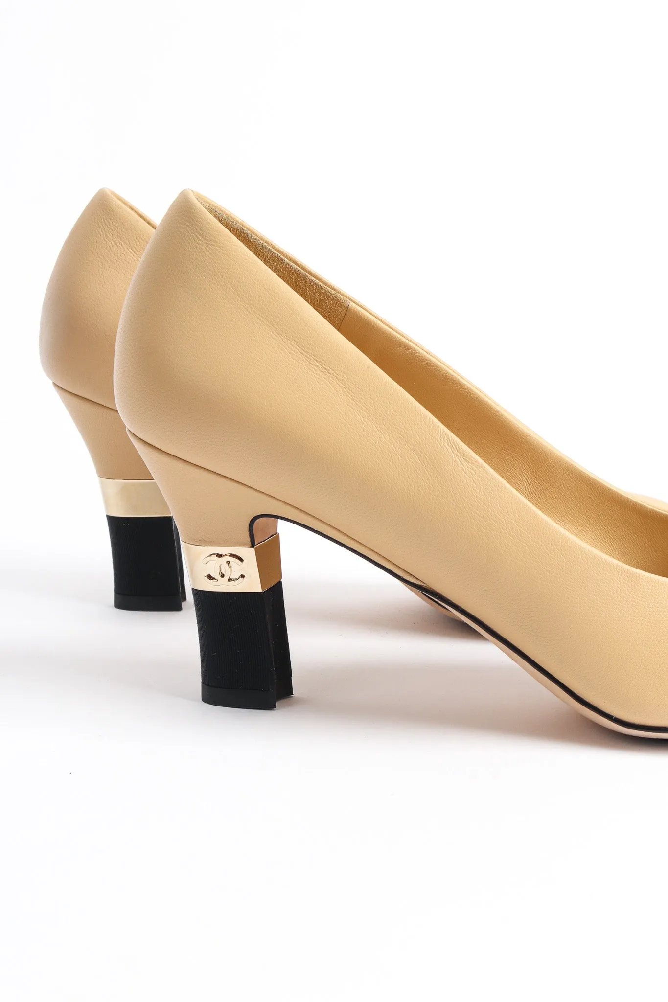 Cap Toe Lambskin Leather CC Heels