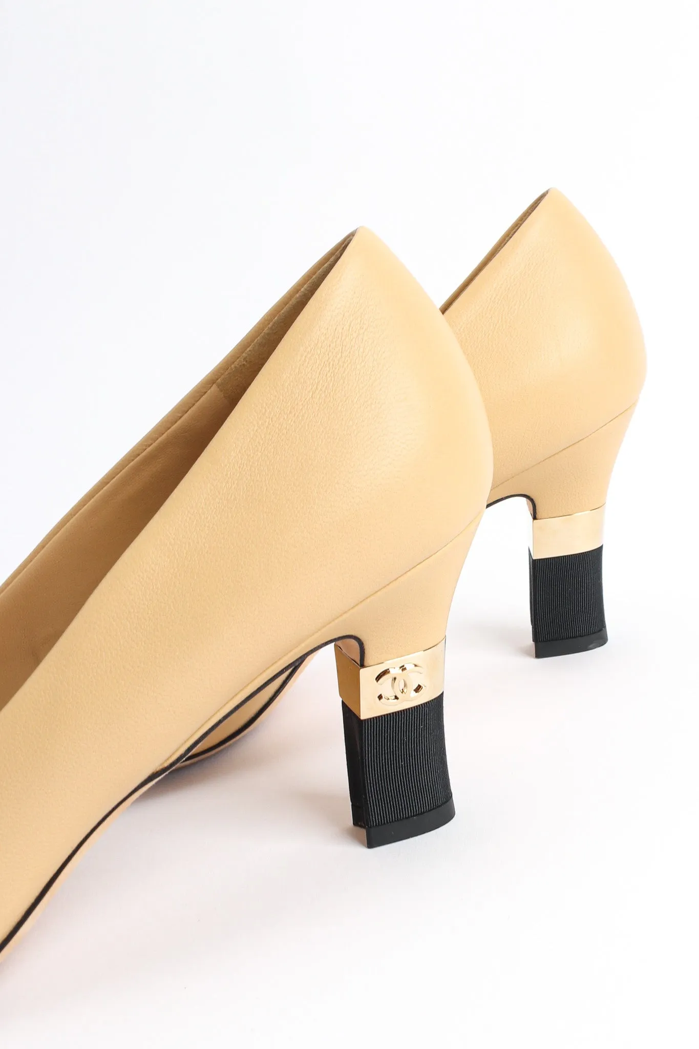 Cap Toe Lambskin Leather CC Heels