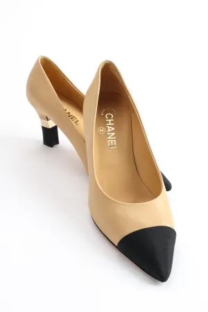 Cap Toe Lambskin Leather CC Heels
